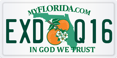 FL license plate EXDQ16