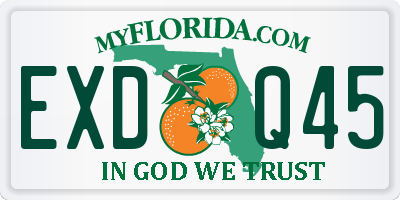 FL license plate EXDQ45