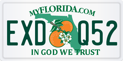 FL license plate EXDQ52