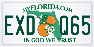 FL license plate EXDQ65