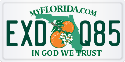 FL license plate EXDQ85