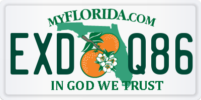 FL license plate EXDQ86