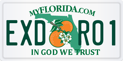 FL license plate EXDR01