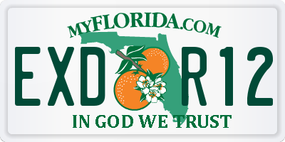 FL license plate EXDR12