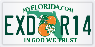 FL license plate EXDR14