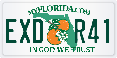 FL license plate EXDR41