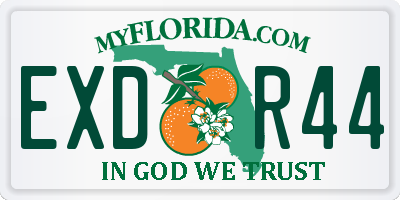 FL license plate EXDR44