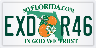 FL license plate EXDR46