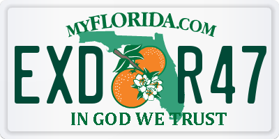 FL license plate EXDR47