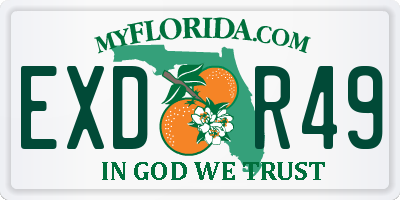 FL license plate EXDR49