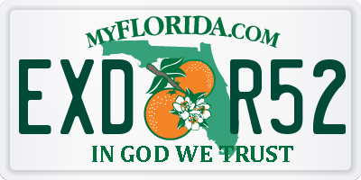 FL license plate EXDR52
