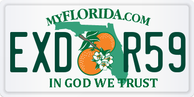 FL license plate EXDR59