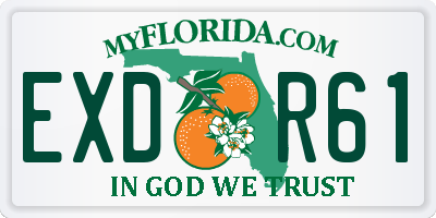 FL license plate EXDR61
