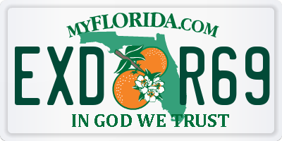 FL license plate EXDR69