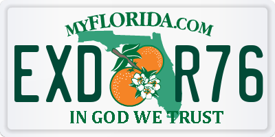 FL license plate EXDR76