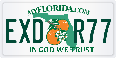 FL license plate EXDR77