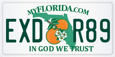 FL license plate EXDR89