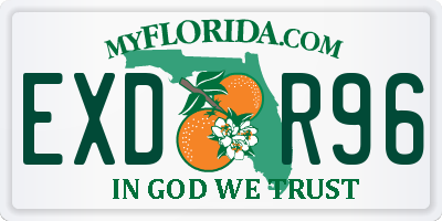 FL license plate EXDR96