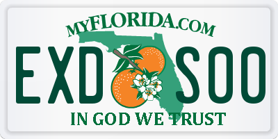 FL license plate EXDS00
