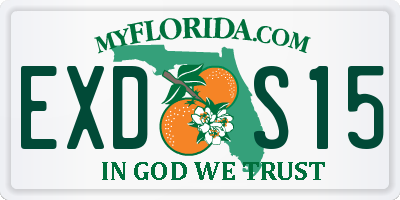 FL license plate EXDS15