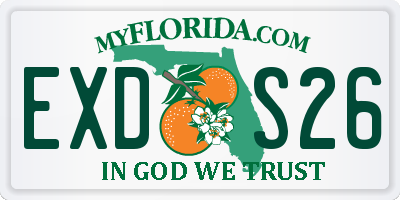 FL license plate EXDS26