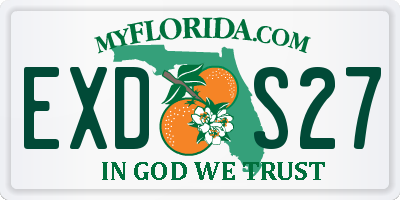 FL license plate EXDS27