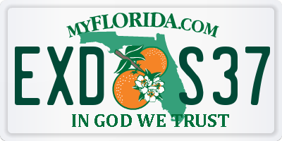 FL license plate EXDS37