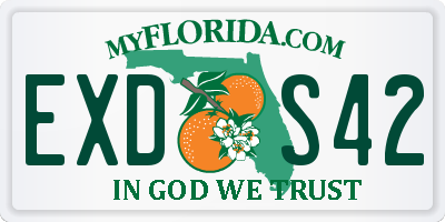 FL license plate EXDS42