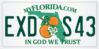 FL license plate EXDS43