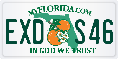 FL license plate EXDS46