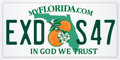 FL license plate EXDS47