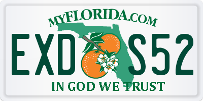 FL license plate EXDS52
