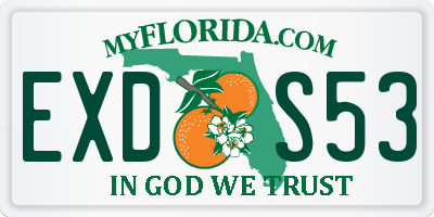 FL license plate EXDS53