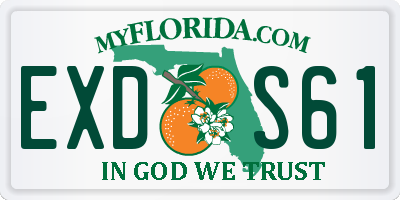 FL license plate EXDS61