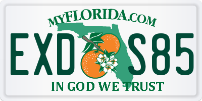 FL license plate EXDS85