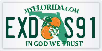 FL license plate EXDS91