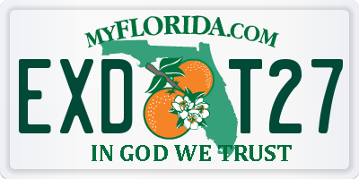FL license plate EXDT27