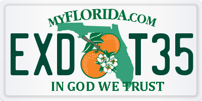 FL license plate EXDT35