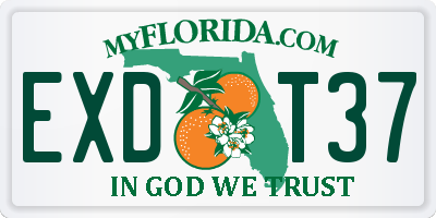 FL license plate EXDT37