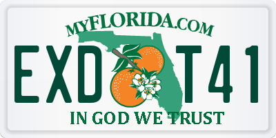 FL license plate EXDT41