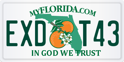 FL license plate EXDT43
