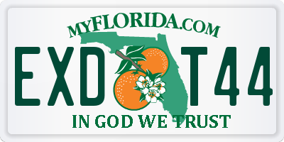 FL license plate EXDT44