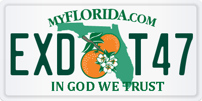 FL license plate EXDT47