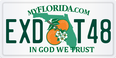 FL license plate EXDT48