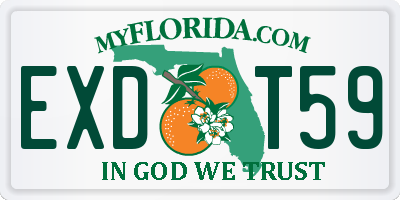 FL license plate EXDT59