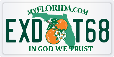 FL license plate EXDT68