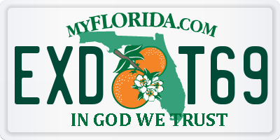 FL license plate EXDT69