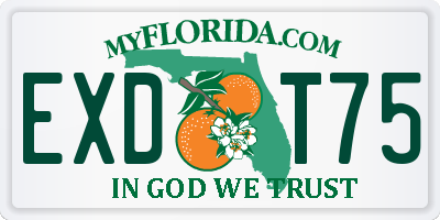 FL license plate EXDT75