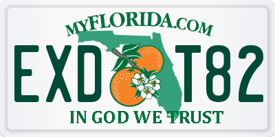 FL license plate EXDT82