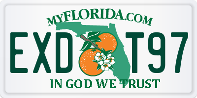 FL license plate EXDT97